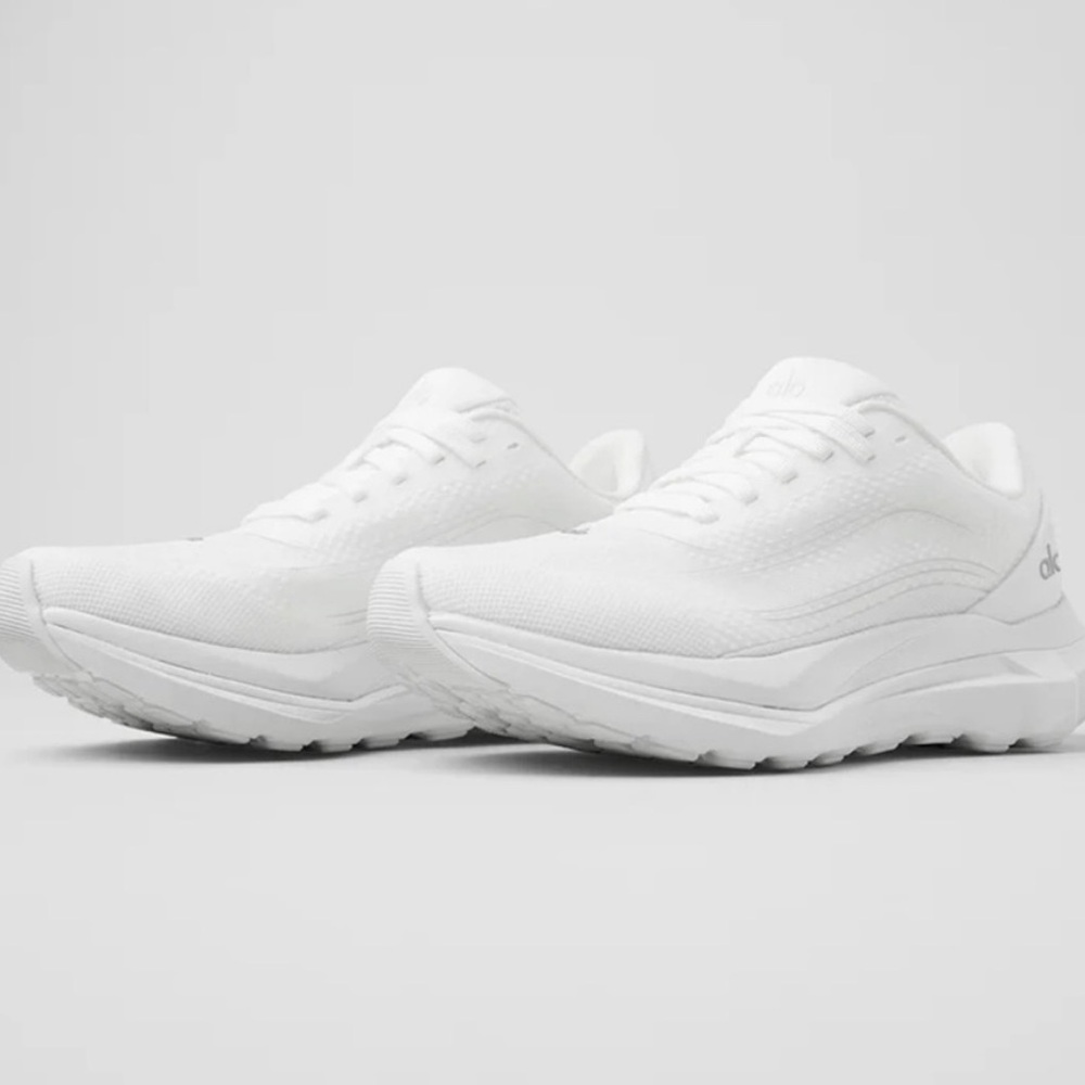 Alo White Athletic Runner Sneakers 8.5